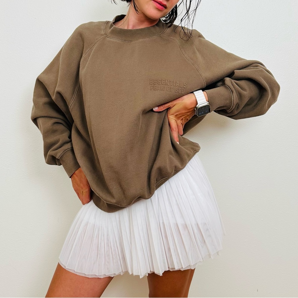 Essentials Fear Of God Taupe Sweatshirt Top Oversized